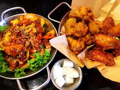 炸鸡翅一半一半-富乐满韩国正宗炸鸡韩国料理(虹泉路店)