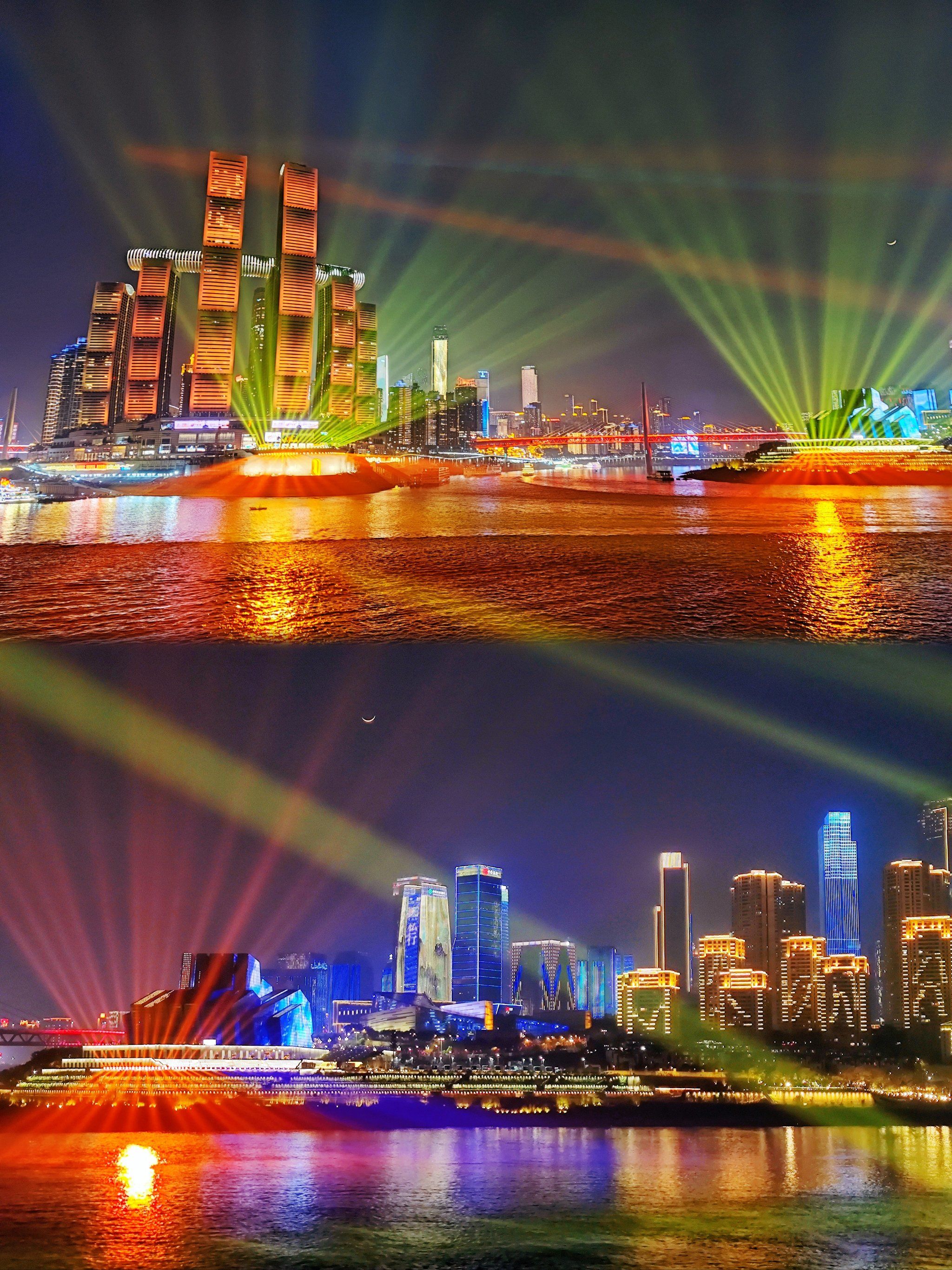 看一场灯游一座城 @点小游 
南滨路夜景🌉已经很美了
再来一场