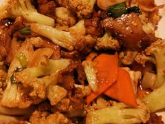 有机菜花炒肉片-老客站酒楼(金花南路店)