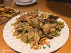 香辣爆炒花甲-庆峰龙虾烧烤(合肥一店)