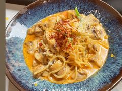 芝士蘑菇鲜虾意大利面-BE BRIGHT KITCHEN(正佳广场店)