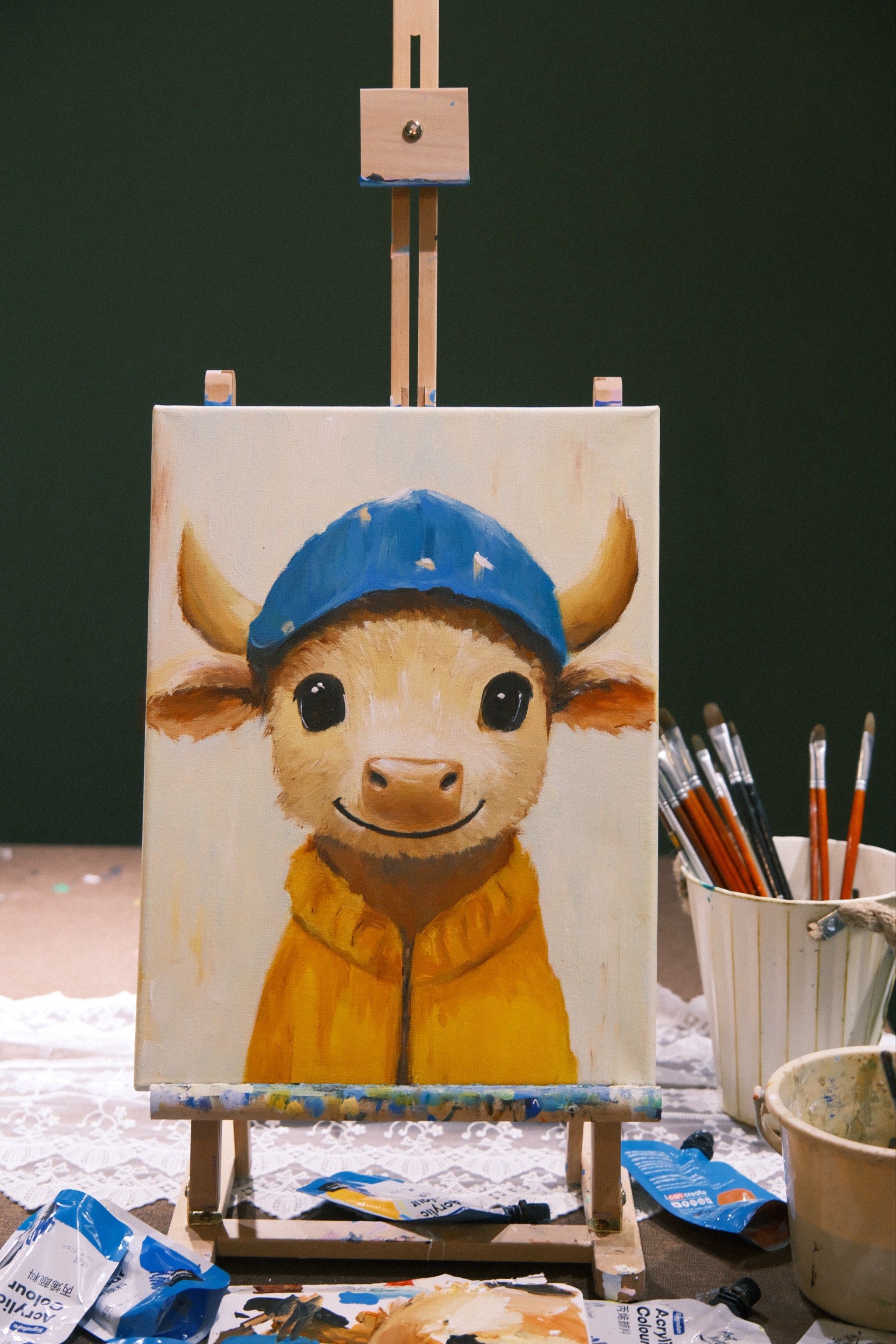 零基础竟然也可以画出这么可爱的小牛!