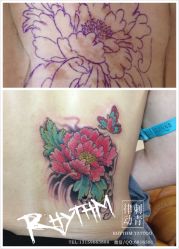 吉林市纹身 律动纹身 遮盖胎记 牡丹纹身-律动刺青