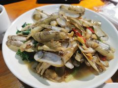 姜葱炒圣子-南蚝小贝海鲜特色餐厅(南澳岛店)