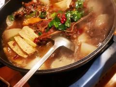羊蝎子火锅-丁记盐蘸牛肉·新杭菜(河东路店)