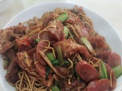 炒香肠皮肚面-一家人面馆(三条巷店)