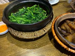 啫啫虾酱空心菜-熠盛粤味(永康路店)