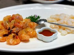 清炒虾仁拼元宝虾-望乡楼上海菜(日月光店)