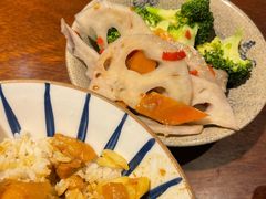 时蔬双拼-红猪卤肉饭(大西洋美食城店)