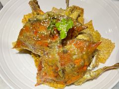 咸蛋黄锅巴梭子蟹-径山十八道·风味民间菜(杭州总店)