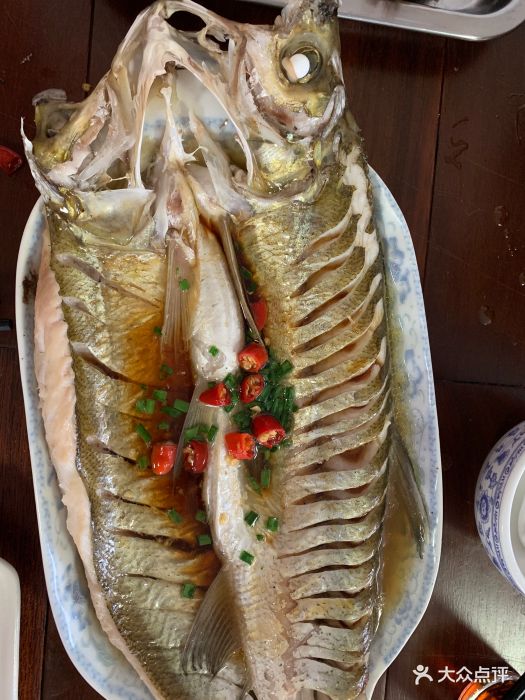 乡乐园蟹庄·阳澄湖农家菜清蒸白丝鱼图片