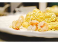 捞叶虾仁炒文昌土鸡蛋-闻见中国海南菜(K11店)