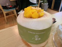 招牌青椰子冻加芒果-广德记·椰子冻手制甜品(福田总店)