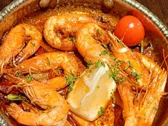 橄榄油蒜香煎虾-庐灶江南·江南菜·四合院Bistro(东直门雍和宫·原华侨宾馆店)