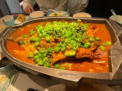 鲜青椒味烤鱼-江边城外烤全鱼(世茂广场店)