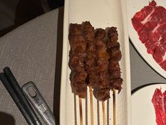 烤牛肉串-左庭右院鲜牛肉火锅黑金店(陆家嘴中心店)
