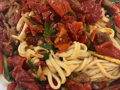 辣子肉拌面-托克逊老四号餐厅