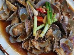 姜葱炒花蛤-鑫悦楼煎蟹·16年海鲜大排档