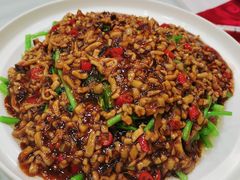 肉沫香菇茼蒿-三棵饭店