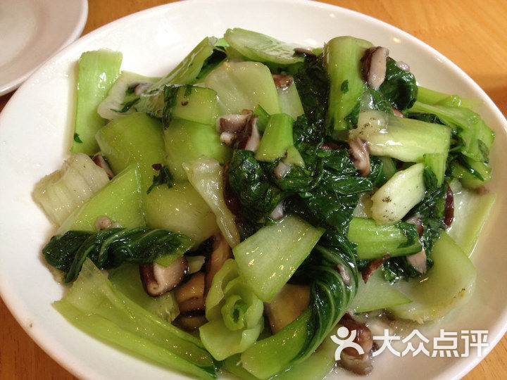 浙大留学生食堂香菇青菜图片-北京快餐简餐-大众点评网