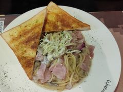 奶油蘑菇培根意面-遇见西木美式餐厅(体育路店)