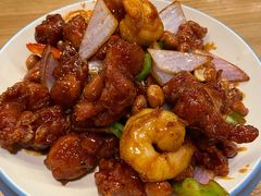 椒香虾仁爆鸡球-陈傻子餐厅(世纪都会店)