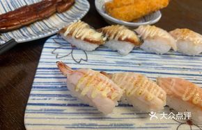 Grilled Cheese Crunchy Glass Shrimp Sushi