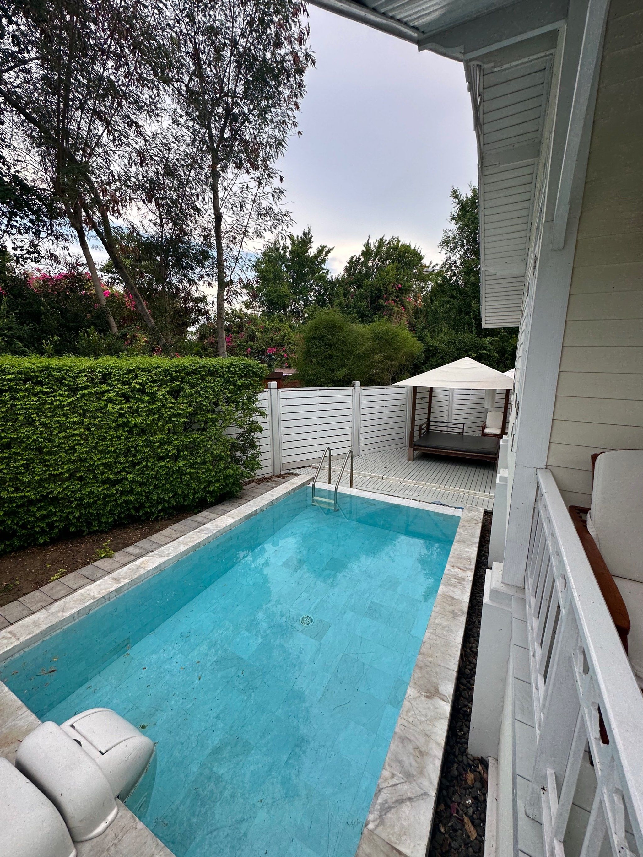 别墅游泳池的夏日清凉