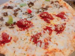 韩式牛肉披萨辣鸡肉披萨双拼-机器人火炉披萨