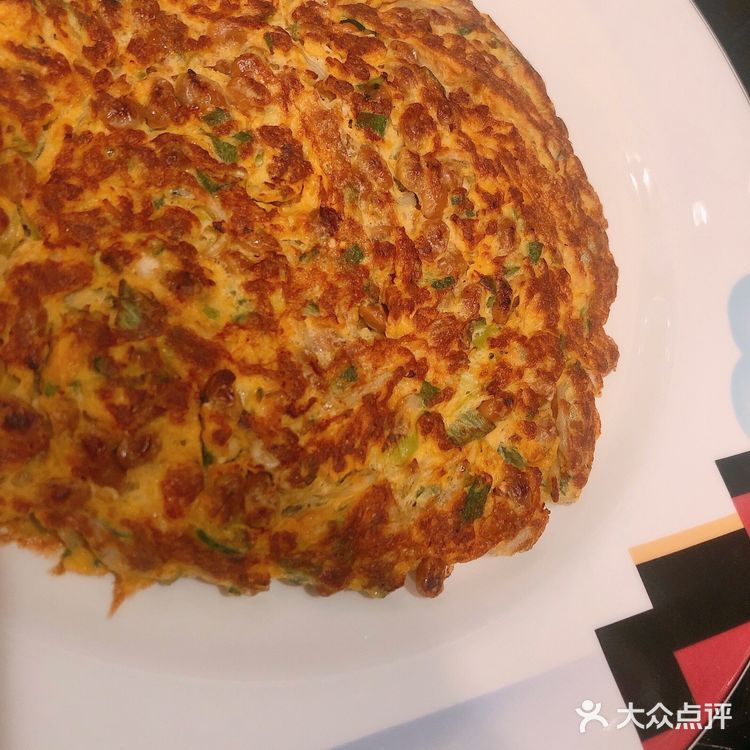 納豆小魚秋葵雞蛋餅餅[调皮]