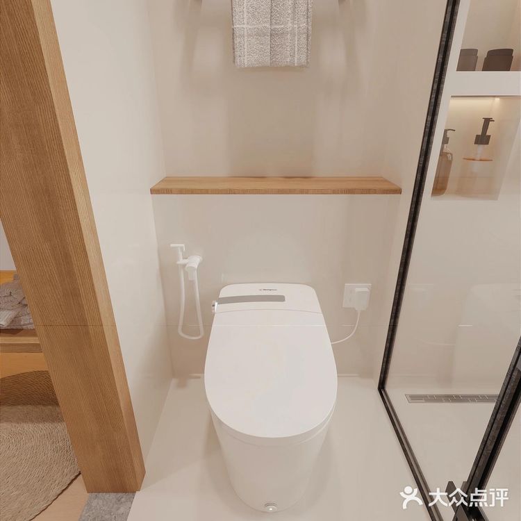 简约ins风米白色浴室，干净透亮的淋浴空间~