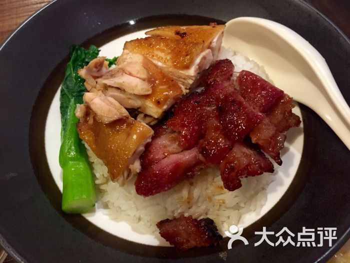 叉烧油鸡双拼饭