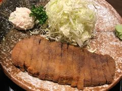 牛かつ130ｇ明太麦飯セット-牛かつもと村(原宿店)