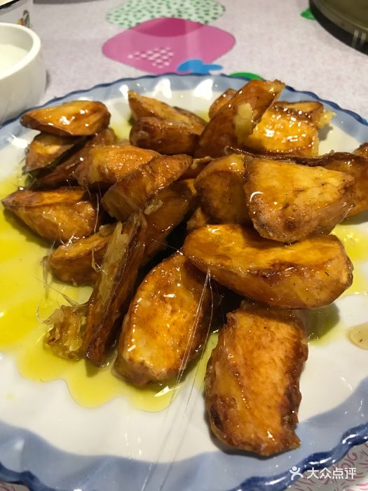 聚宝盆农家院-拔丝地瓜-菜-拔丝地瓜图片-抚松县美食-大众点评网