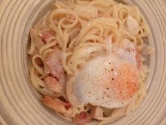 奶油培根意面配水波蛋-Cyclus Craft Kitchen薩克思手工厨房