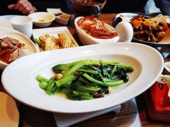 茶树菇炒菜心-北京老铺烤鸭(西稍门店)