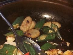 豆酱炒秋葵-南拳十三姨·潮汕砂锅粥(世纪金源店)