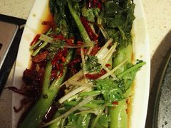 油淋芥蓝-船梆煮•蒸汽海鲜·炉火烤肉(五四广场店)