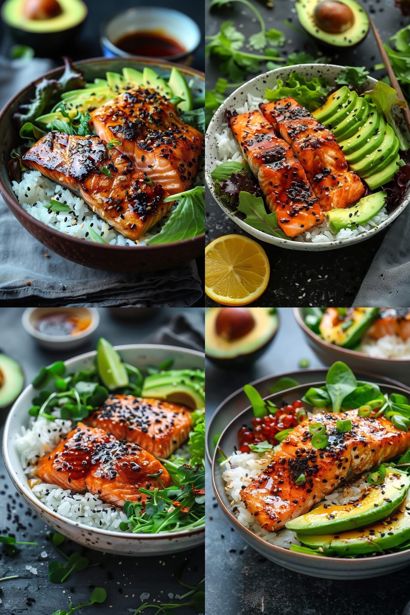 delicious salmon bowl