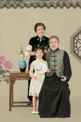 -时光纪亲子全家福照相馆(静安店母女写真父母纪念照)