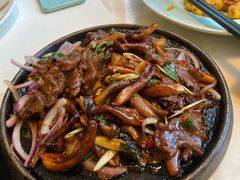 牛肝菌芦笋炒上品牛肉-港丽餐厅(高德置地店)