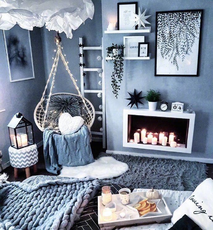 北欧灰蓝色家居设计. 「天工空间设计·家