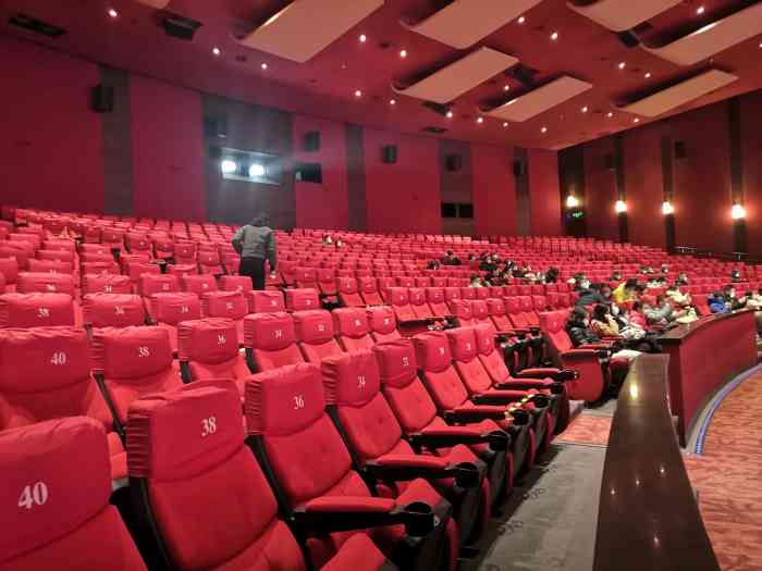 sfc上海影城-"来看千人点映的《小偷家族》.人很多,拿.