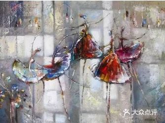 梦幻芭蕾舞者及城市街景油画作品欣赏