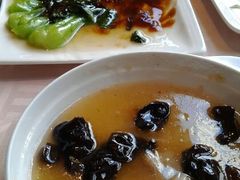 菜心海椮和糟溜鱼片-功德林(南京西路店)