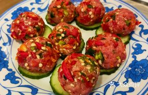 Double Pepper Beef Meatballs