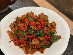 老干妈炒猪脚皮-湘肠香火锅店(团结湖店)