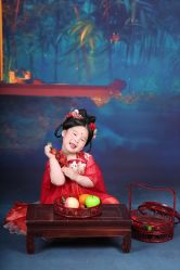 -后宫·古装汉服京剧儿童亲子全家福摄影