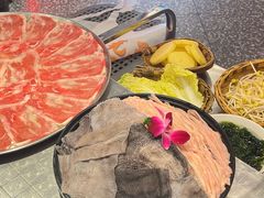 鸭肠毛肚双拼-朱光玉火锅馆(龙阳广场店)