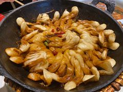 排骨豆角卷子-华盛园卷子王农家菜水库鱼